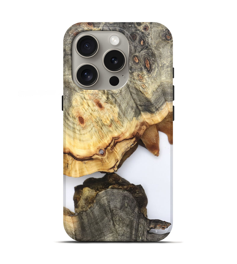 iPhone 16 Pro Wood Live Edge Phone Case - Debbi (Clear, 823996)