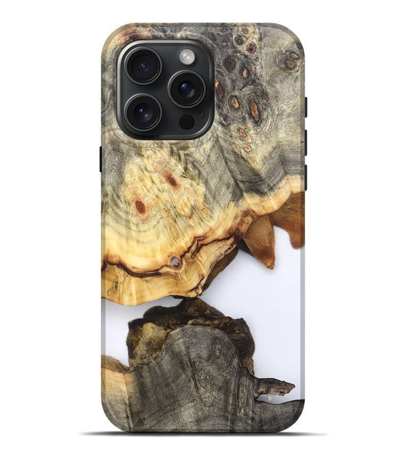 iPhone 16 Pro Max Wood Live Edge Phone Case - Debbi (Clear, 823996)