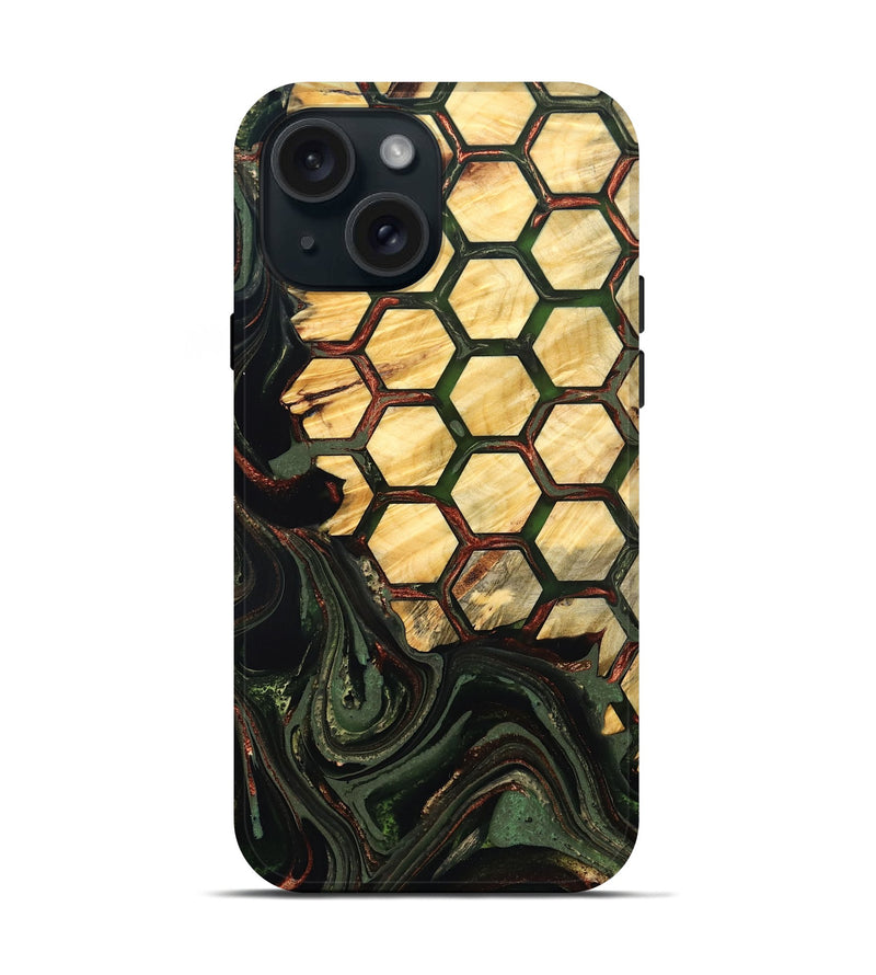 iPhone 15 Wood Live Edge Phone Case - Ashlie (Pattern, 823997)