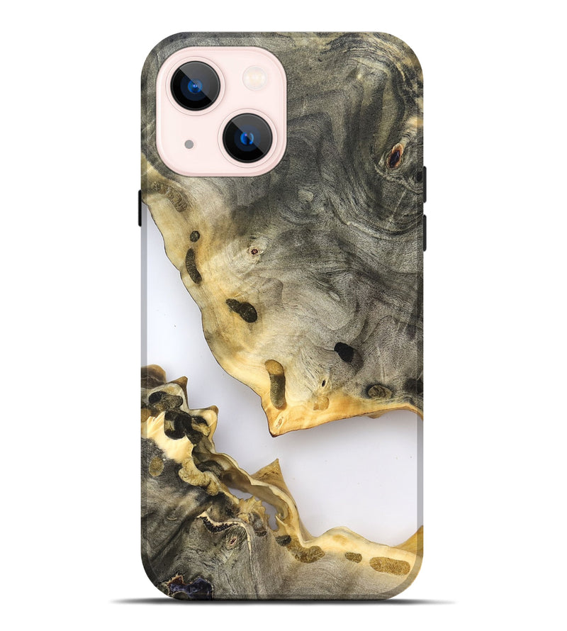 iPhone 14 Plus Wood Live Edge Phone Case - Dixie (Clear, 823998)