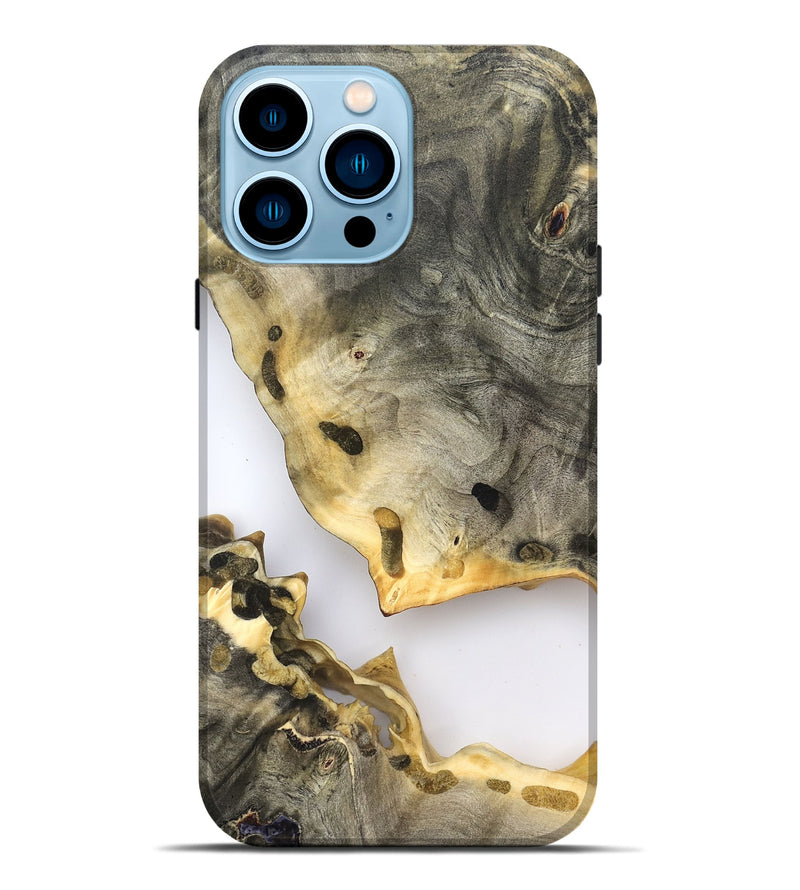 iPhone 14 Pro Max Wood Live Edge Phone Case - Dixie (Clear, 823998)
