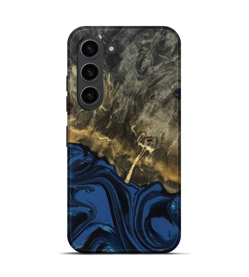 Galaxy S23 Wood Live Edge Phone Case - Melina (Blue, 823999)