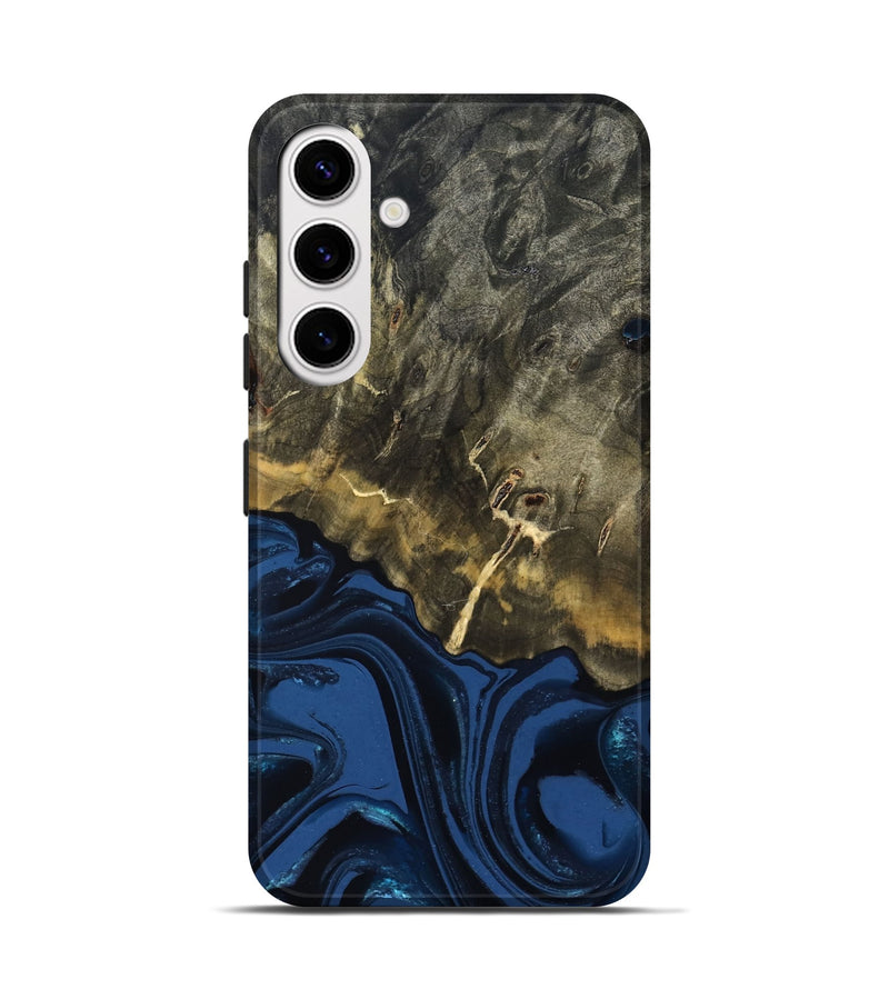 Galaxy S25 Wood Live Edge Phone Case - Melina (Blue, 823999)