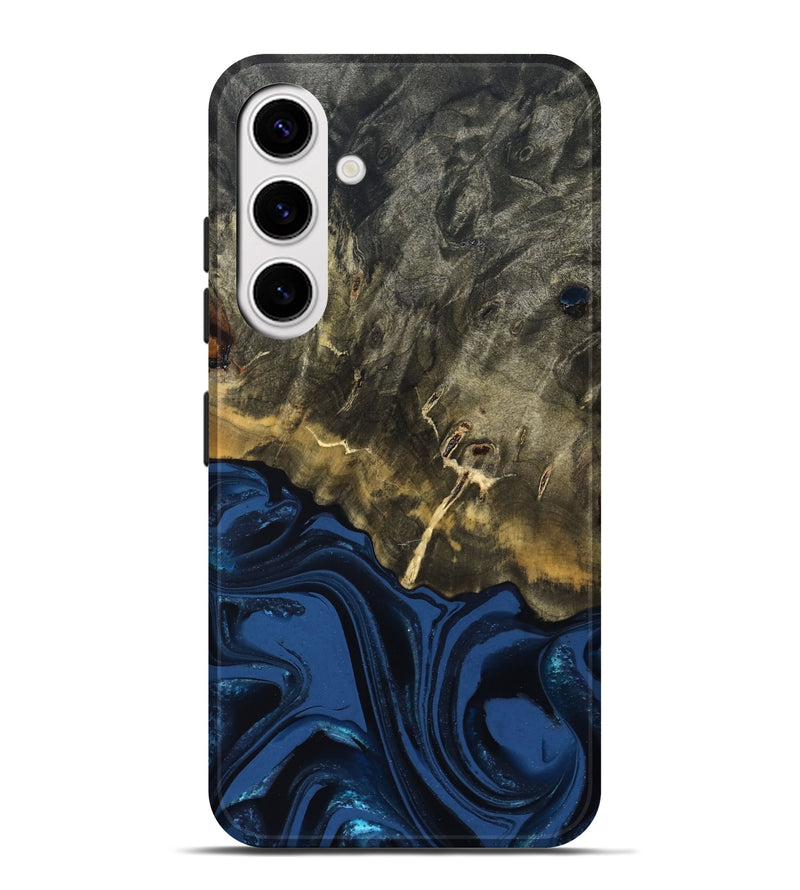 Galaxy S25 Plus Wood Live Edge Phone Case - Melina (Blue, 823999)