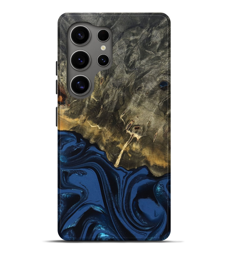 Galaxy S25 Ultra Wood Live Edge Phone Case - Melina (Blue, 823999)