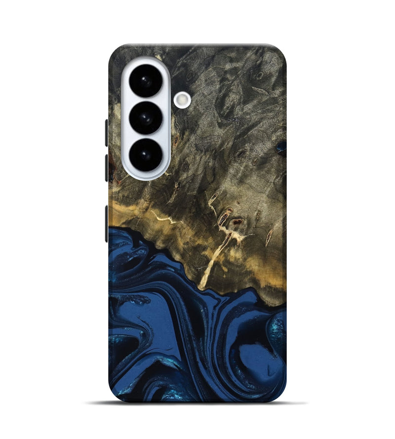 Galaxy S26 Wood Live Edge Phone Case - Melina (Blue, 823999)