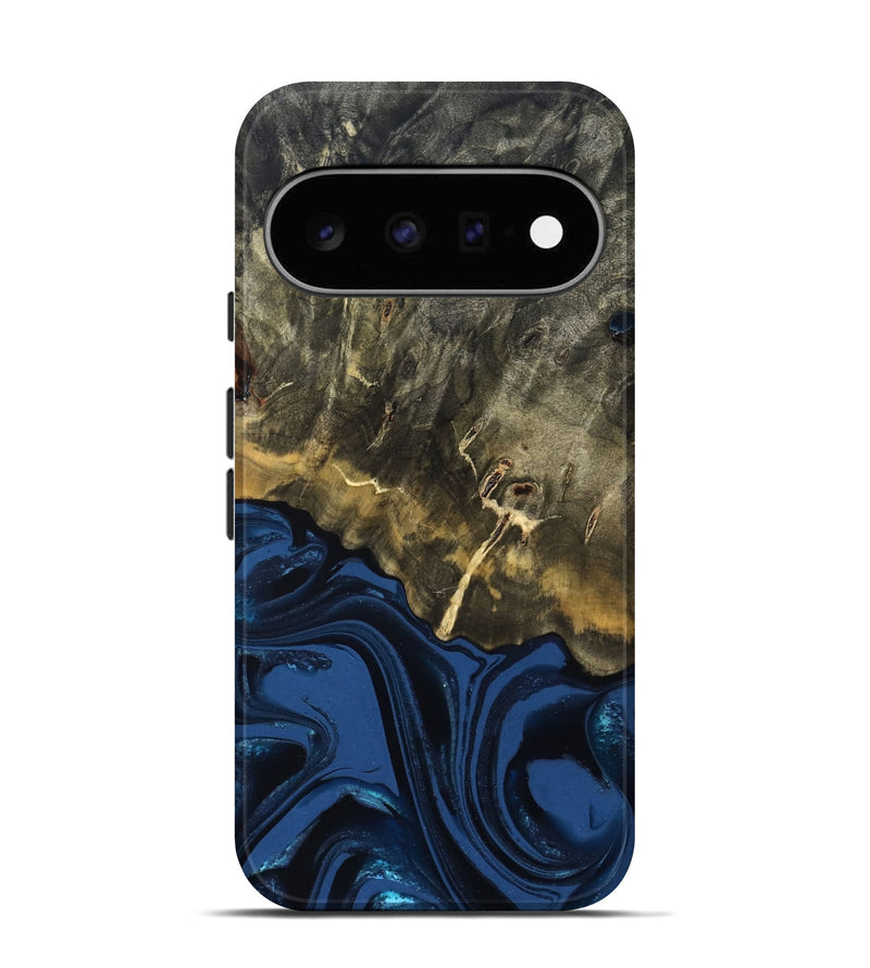 Pixel 11 Wood Live Edge Phone Case - Melina (Blue, 823999)
