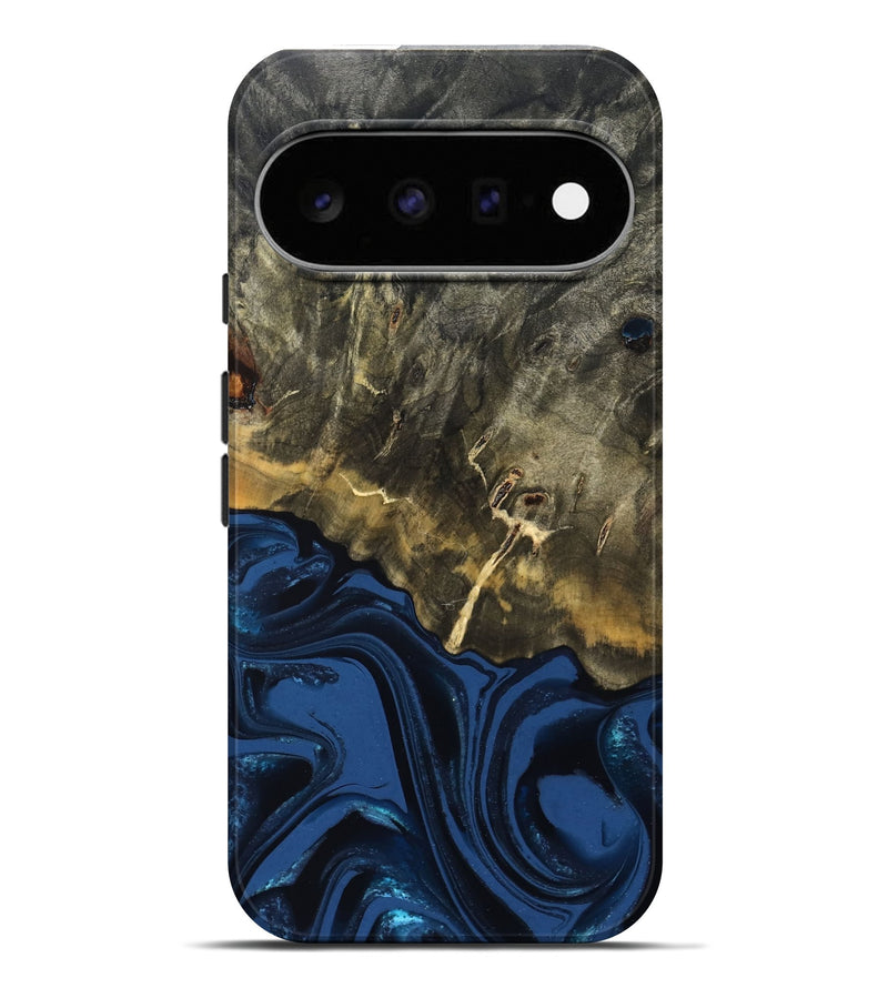 Pixel 11 Pro XL Wood Live Edge Phone Case - Melina (Blue, 823999)