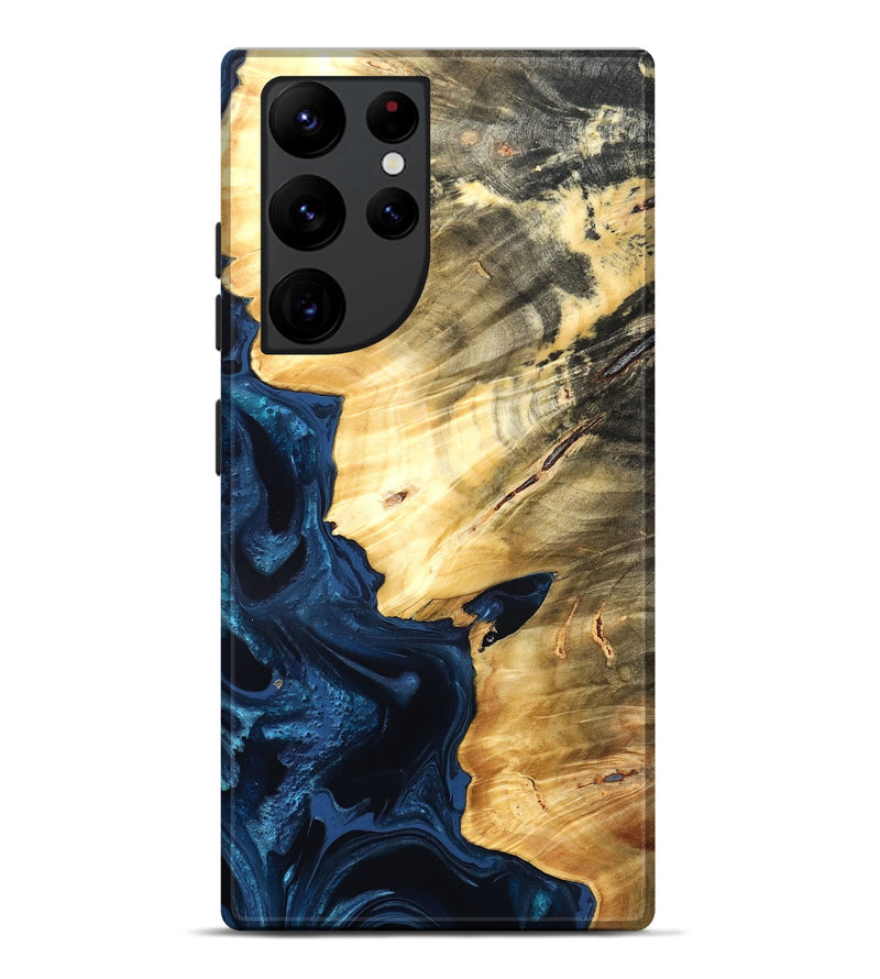 Galaxy S22 Ultra Wood Live Edge Phone Case - Laureen (Blue, 824001)