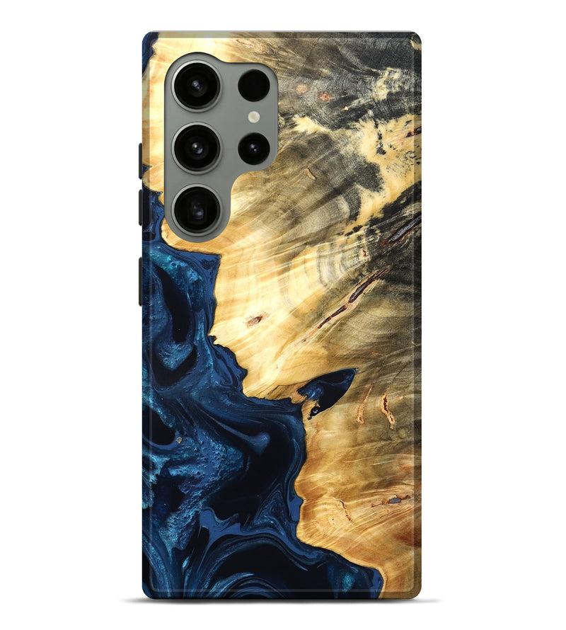 Galaxy S24 Ultra Wood Live Edge Phone Case - Laureen (Blue, 824001)