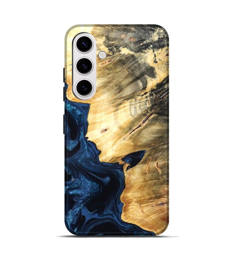 Galaxy S25 Wood Live Edge Phone Case - Laureen (Blue, 824001)