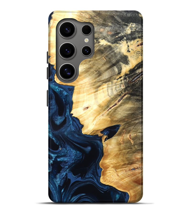 Galaxy S25 Ultra Wood Live Edge Phone Case - Laureen (Blue, 824001)