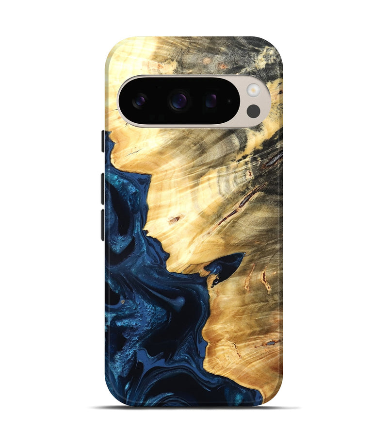 Pixel 10 Wood Live Edge Phone Case - Laureen (Blue, 824001)