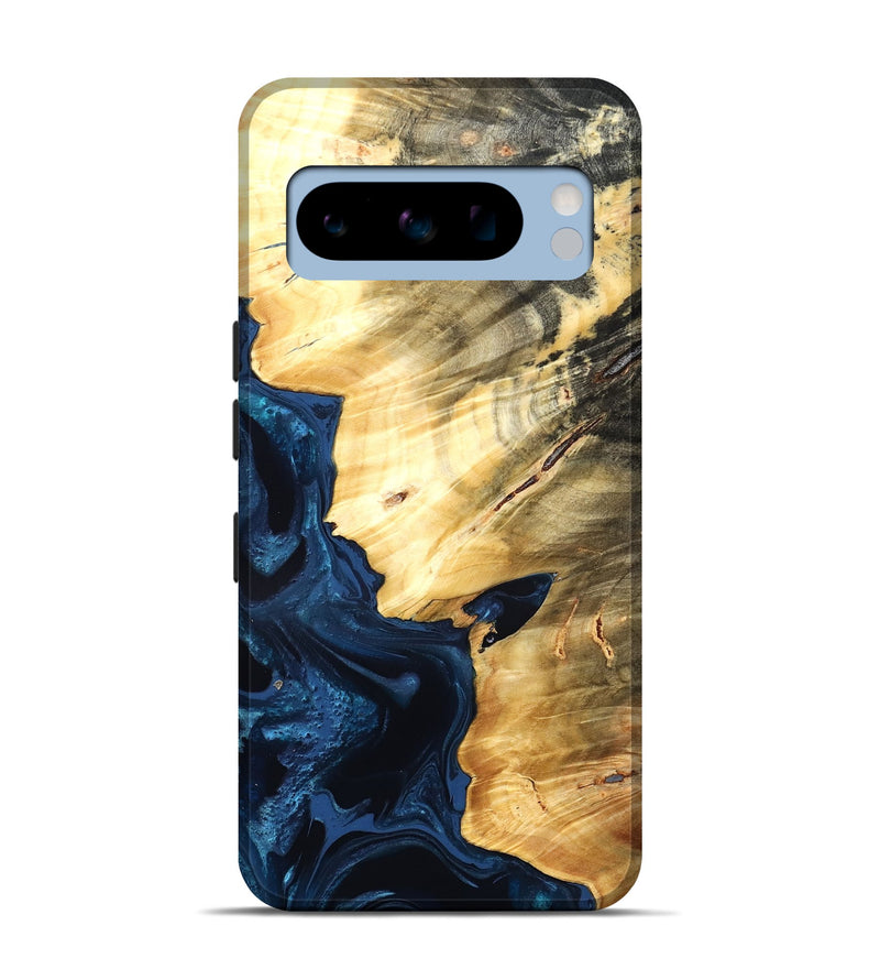 Pixel 8 Pro Wood Live Edge Phone Case - Laureen (Blue, 824001)