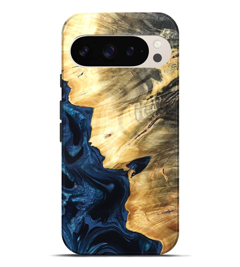 Pixel 9 Pro XL Wood Live Edge Phone Case - Laureen (Blue, 824001)
