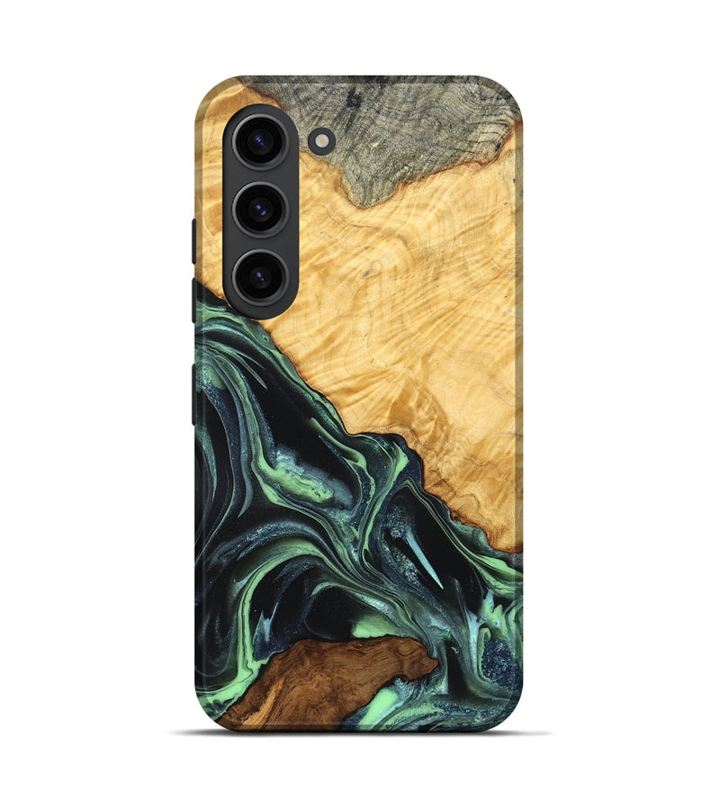 Galaxy S23 Wood Live Edge Phone Case - Shepard (Green, 824002)