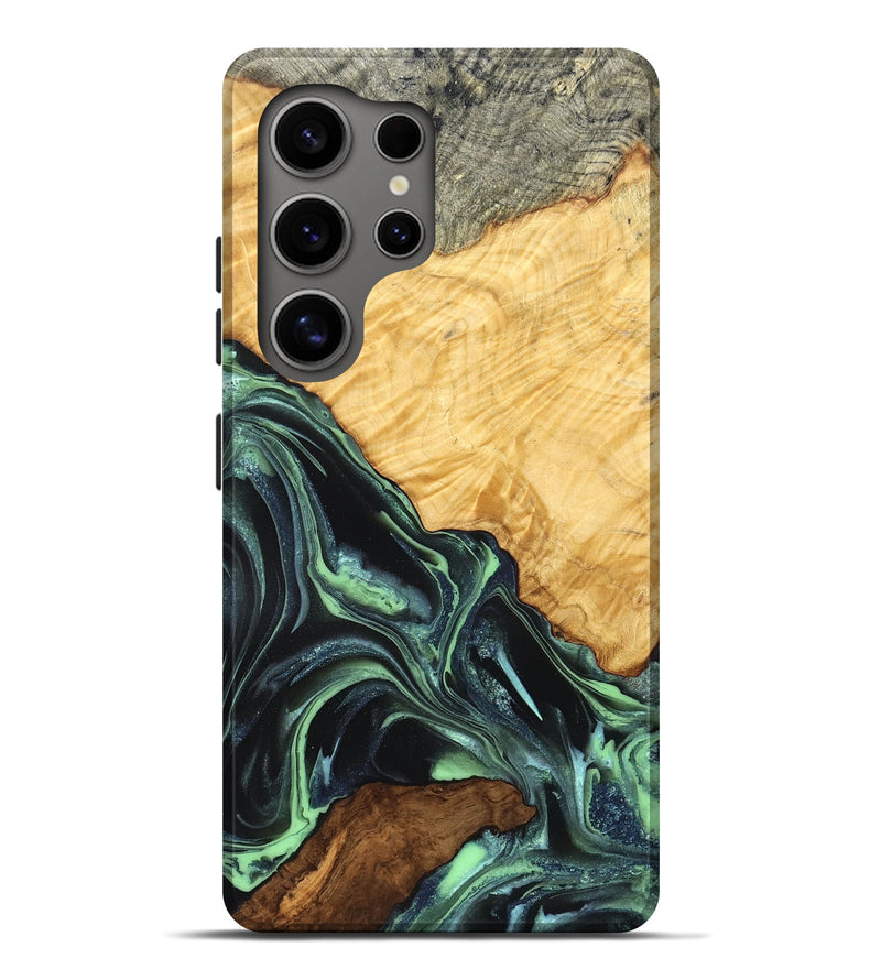 Galaxy S25 Ultra Wood Live Edge Phone Case - Shepard (Green, 824002)
