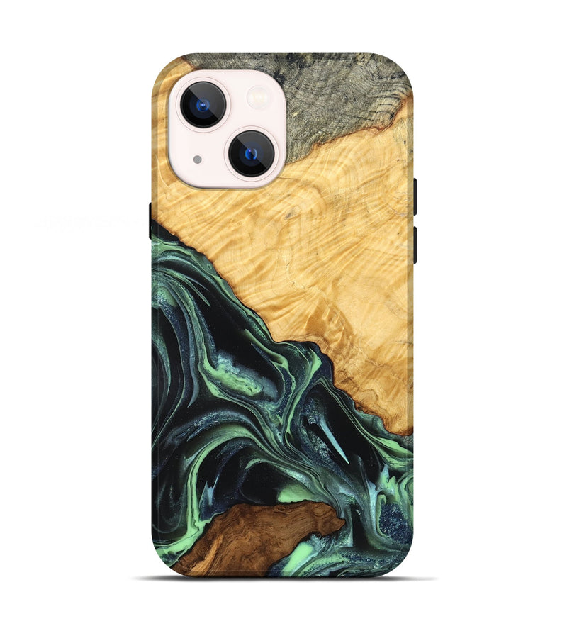iPhone 13 Wood Live Edge Phone Case - Shepard (Green, 824002)