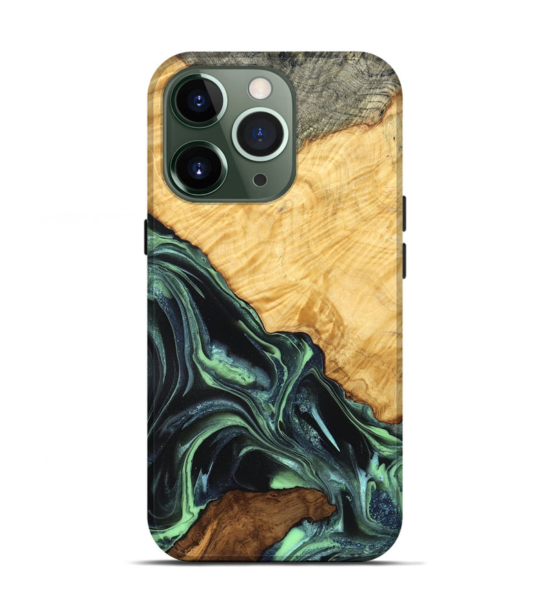 iPhone 13 Pro Wood Live Edge Phone Case - Shepard (Green, 824002)