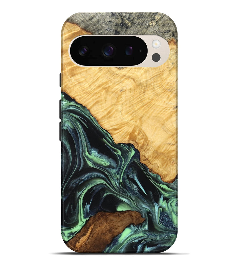 Pixel 10 Pro XL Wood Live Edge Phone Case - Shepard (Green, 824002)
