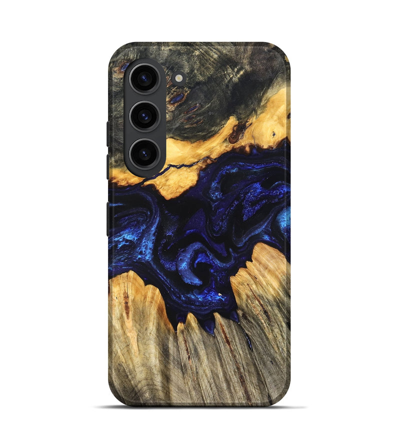 Galaxy S23 Wood Live Edge Phone Case - Hendrix (Blue, 824005)