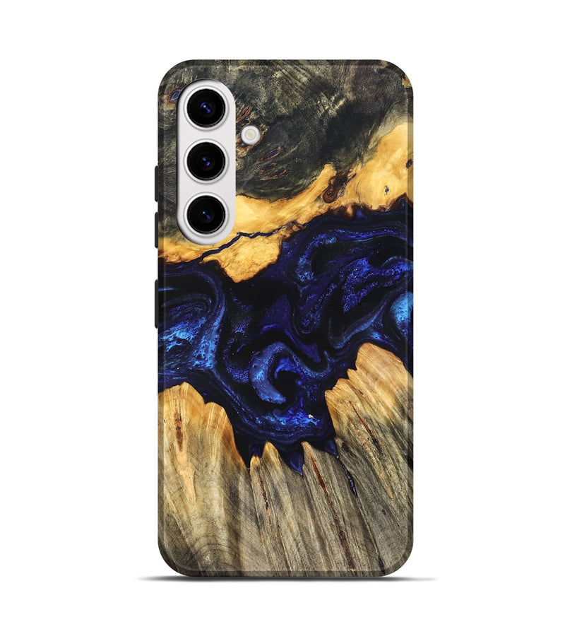 Galaxy S25 Wood Live Edge Phone Case - Hendrix (Blue, 824005)