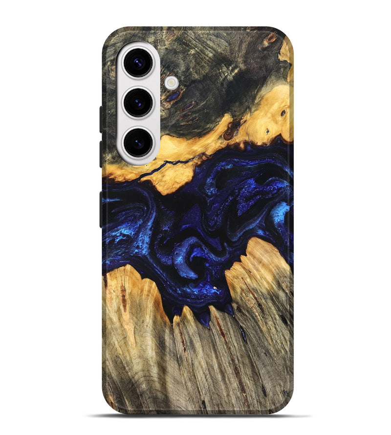 Galaxy S25 Plus Wood Live Edge Phone Case - Hendrix (Blue, 824005)