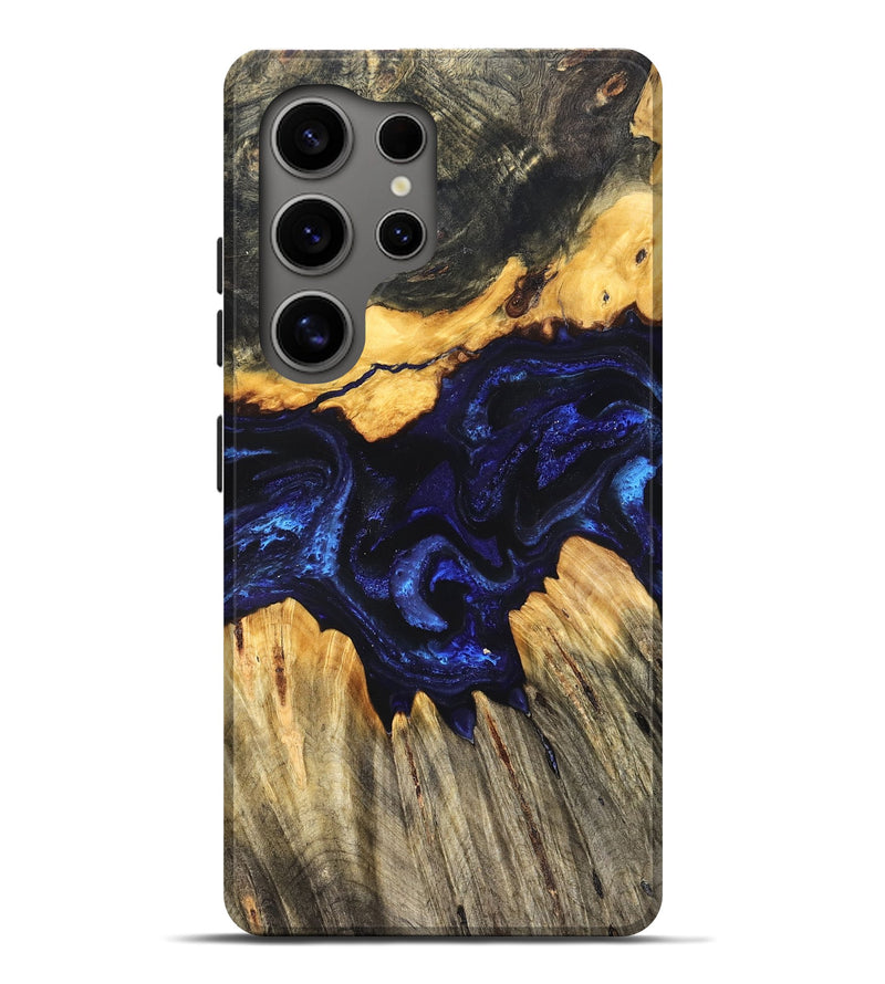 Galaxy S25 Ultra Wood Live Edge Phone Case - Hendrix (Blue, 824005)