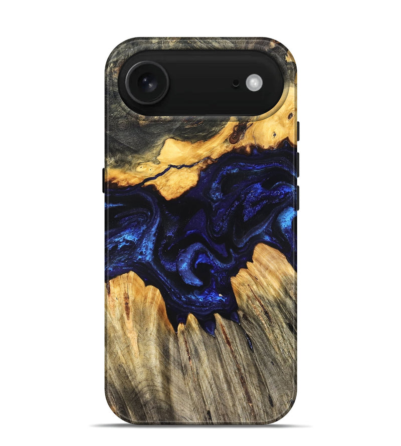 iPhone 17 Air Wood Live Edge Phone Case - Hendrix (Blue, 824005)