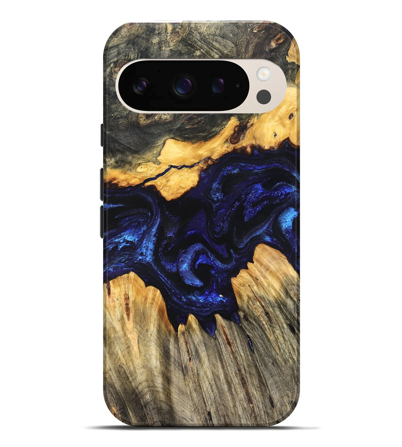 Pixel 10 Pro XL Wood Live Edge Phone Case - Hendrix (Blue, 824005)