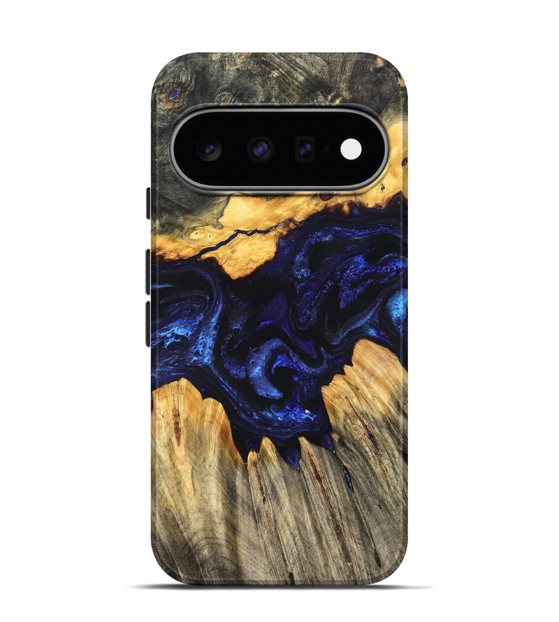 Pixel 11 Pro Wood Live Edge Phone Case - Hendrix (Blue, 824005)