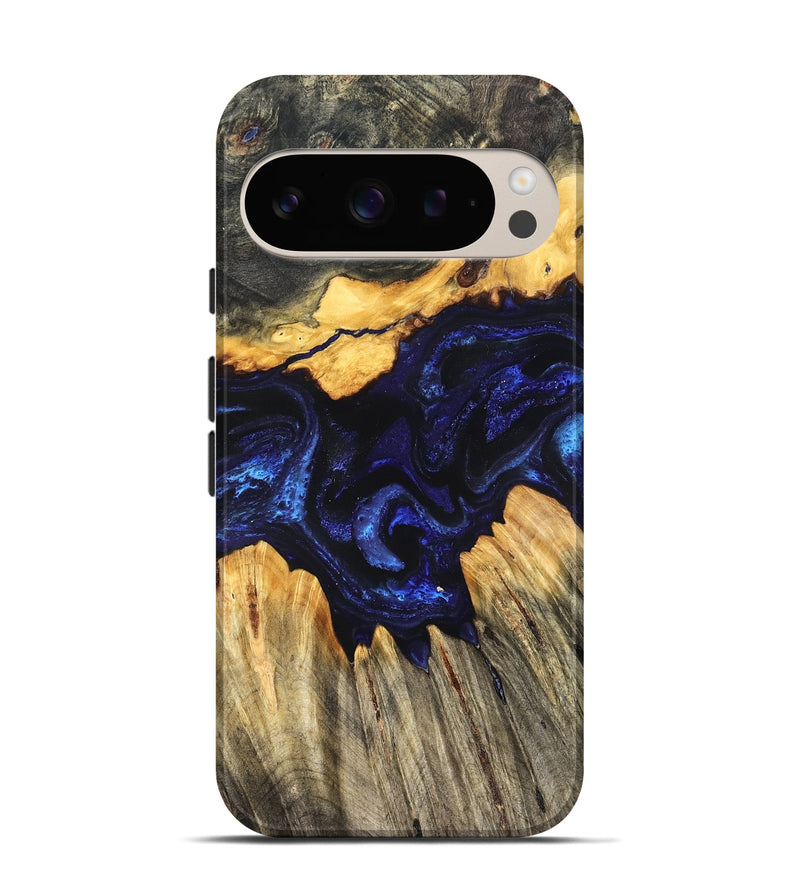 Pixel 9 Pro Wood Live Edge Phone Case - Hendrix (Blue, 824005)