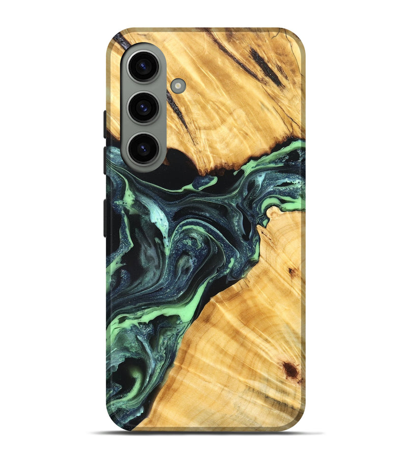 Galaxy S24 Plus Wood Live Edge Phone Case - Lukas (Green, 824006)