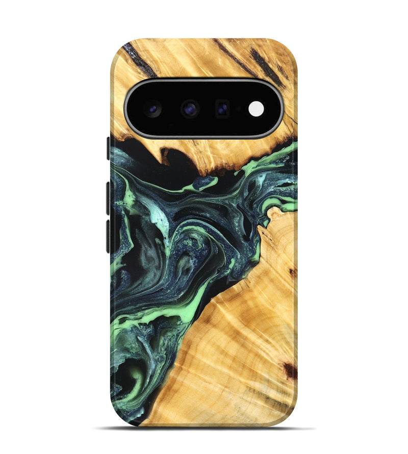 Pixel 11 Wood Live Edge Phone Case - Lukas (Green, 824006)