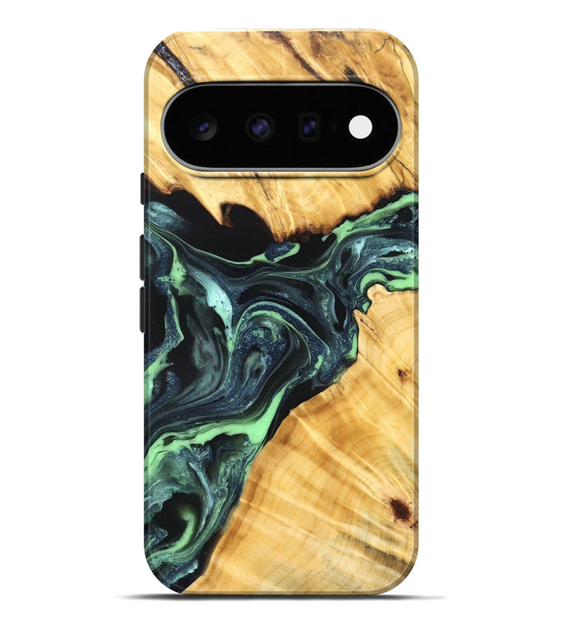 Pixel 11 Pro XL Wood Live Edge Phone Case - Lukas (Green, 824006)
