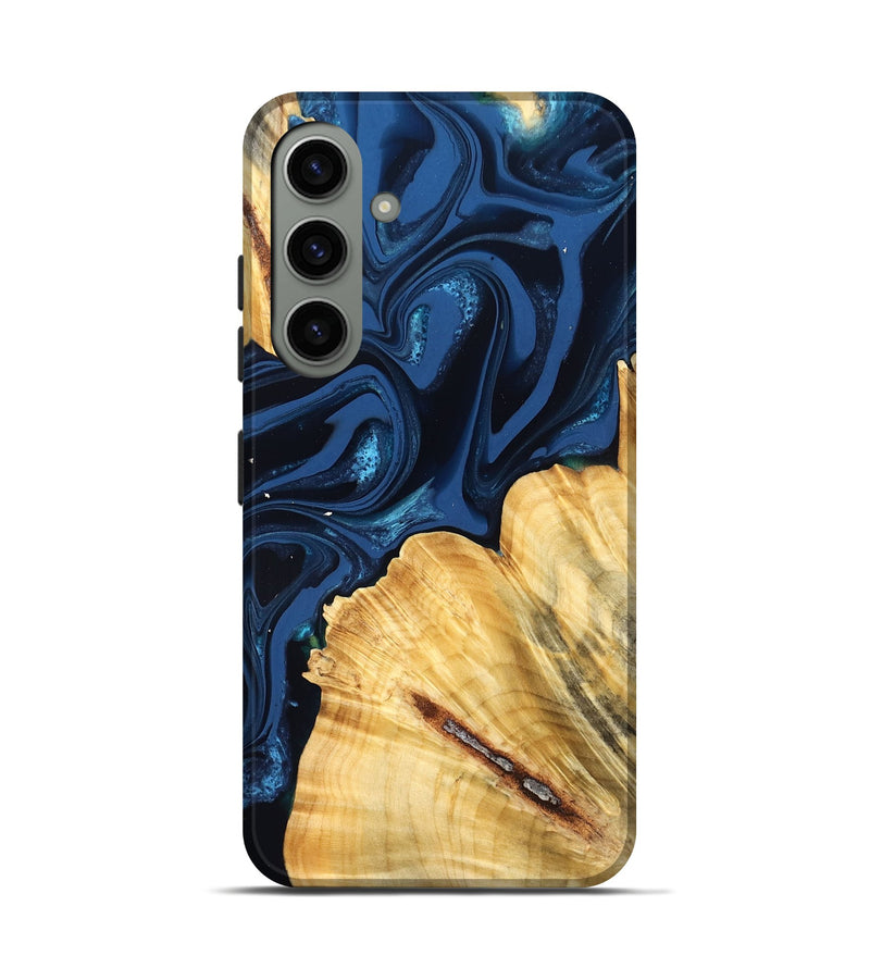 Galaxy S24 Wood Live Edge Phone Case - Tarsha (Blue, 824009)