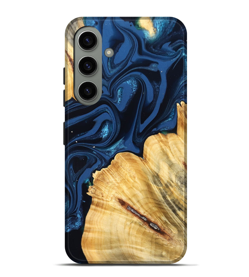 Galaxy S24 Plus Wood Live Edge Phone Case - Tarsha (Blue, 824009)