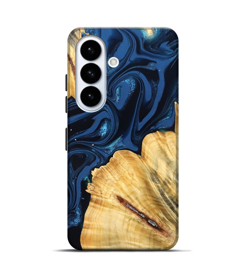 Galaxy S26 Wood Live Edge Phone Case - Tarsha (Blue, 824009)