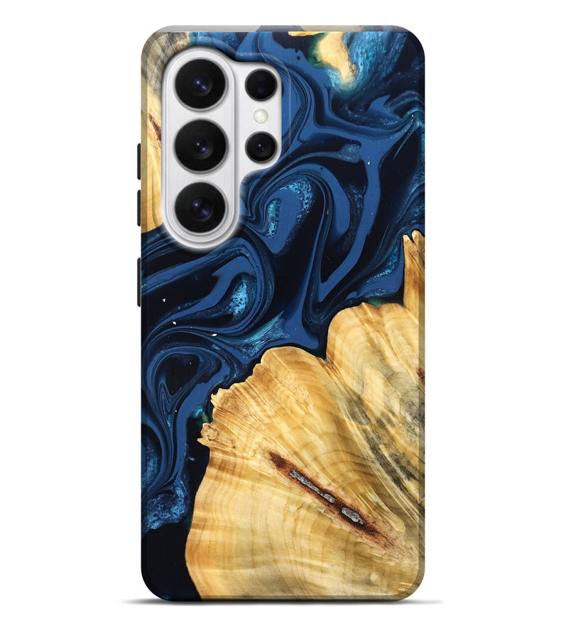 Galaxy S26 Ultra Wood Live Edge Phone Case - Tarsha (Blue, 824009)