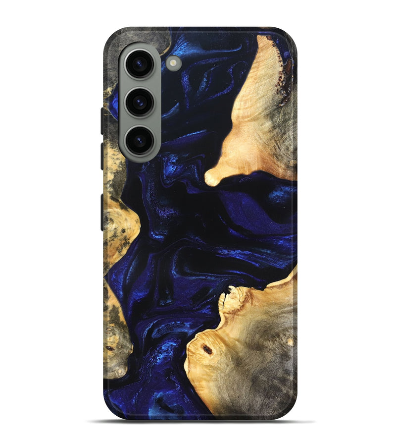 Galaxy S23 Plus Wood Live Edge Phone Case - Stacie (Blue, 824010)