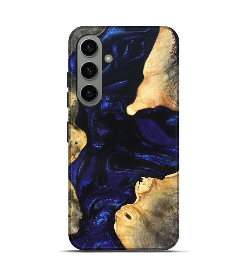 Galaxy S24 Wood Live Edge Phone Case - Stacie (Blue, 824010)