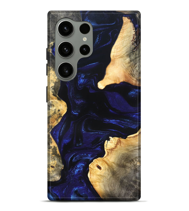 Galaxy S24 Ultra Wood Live Edge Phone Case - Stacie (Blue, 824010)