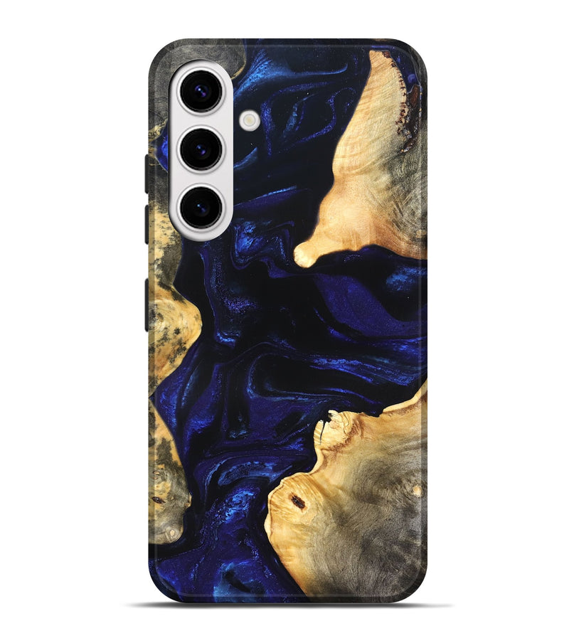 Galaxy S25 Plus Wood Live Edge Phone Case - Stacie (Blue, 824010)