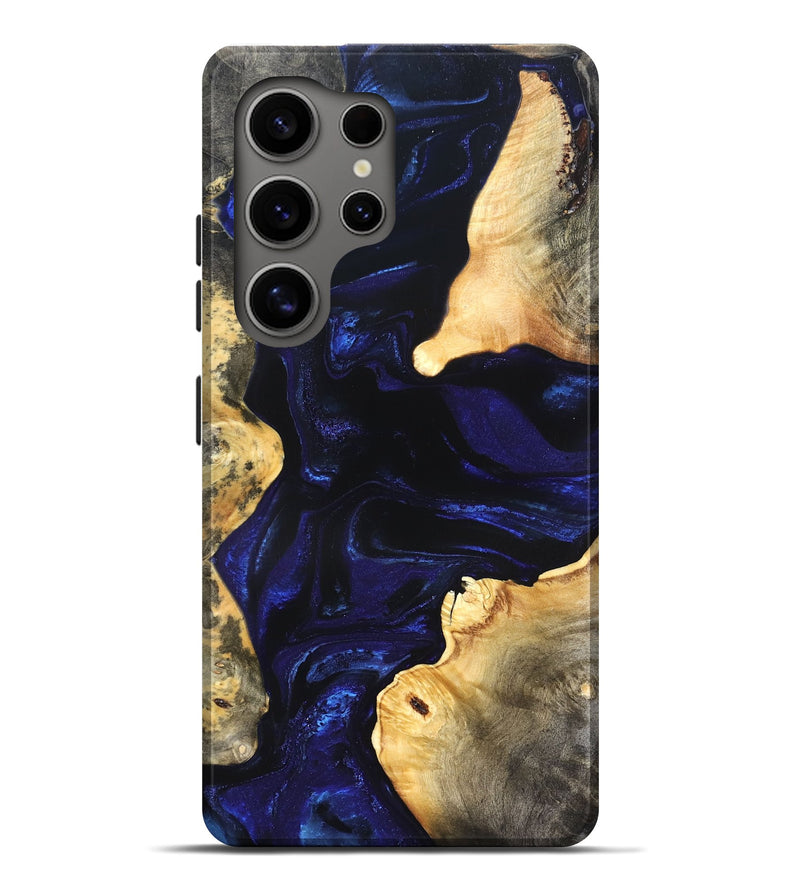 Galaxy S25 Ultra Wood Live Edge Phone Case - Stacie (Blue, 824010)