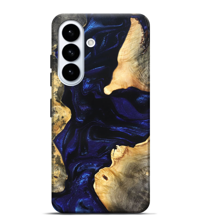 Galaxy S26 Plus Wood Live Edge Phone Case - Stacie (Blue, 824010)