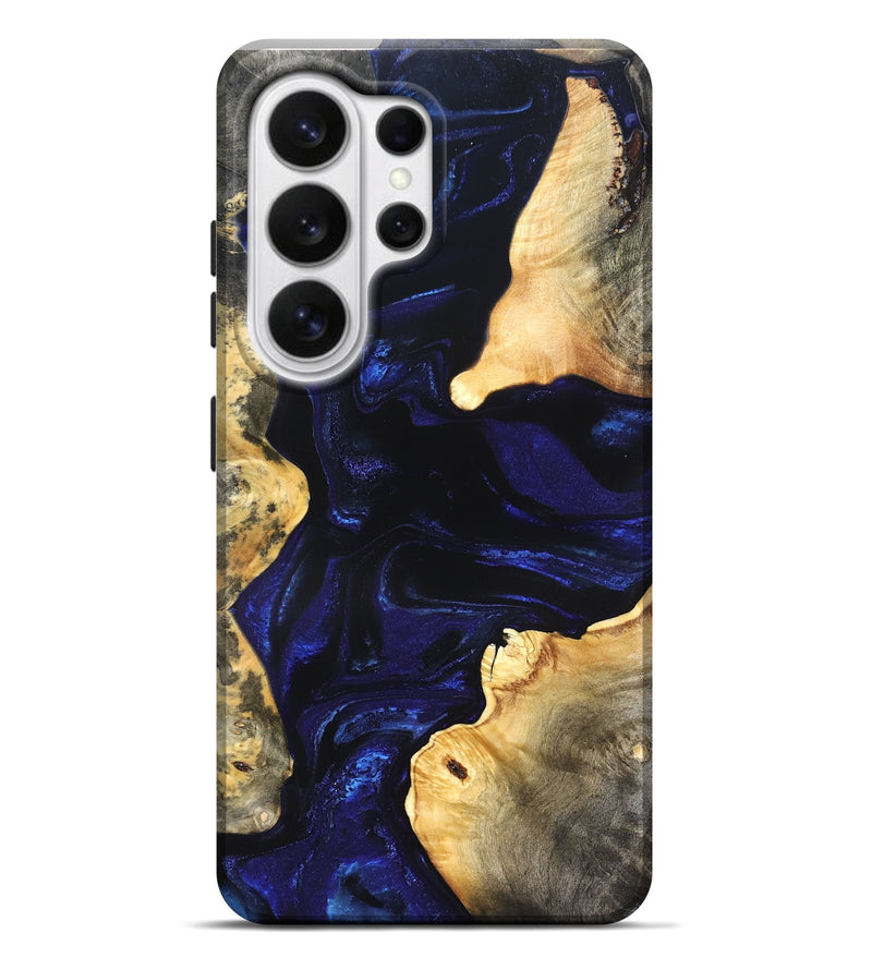 Galaxy S26 Ultra Wood Live Edge Phone Case - Stacie (Blue, 824010)