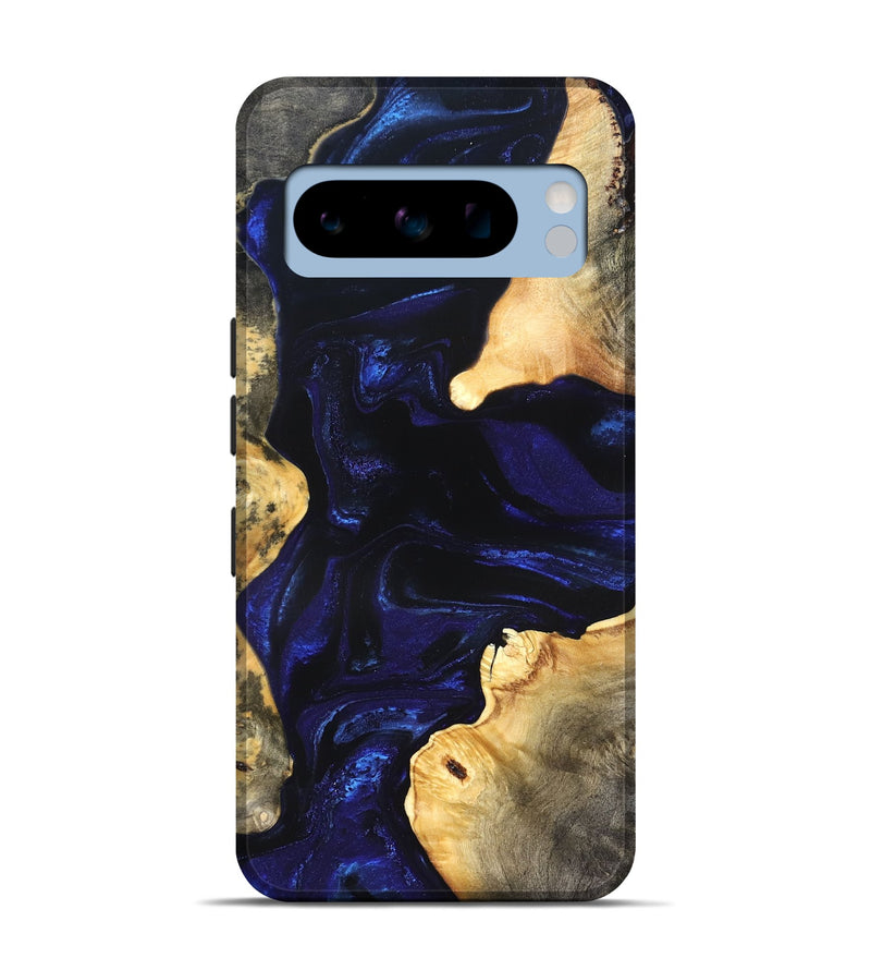 Pixel 8 Pro Wood Live Edge Phone Case - Stacie (Blue, 824010)