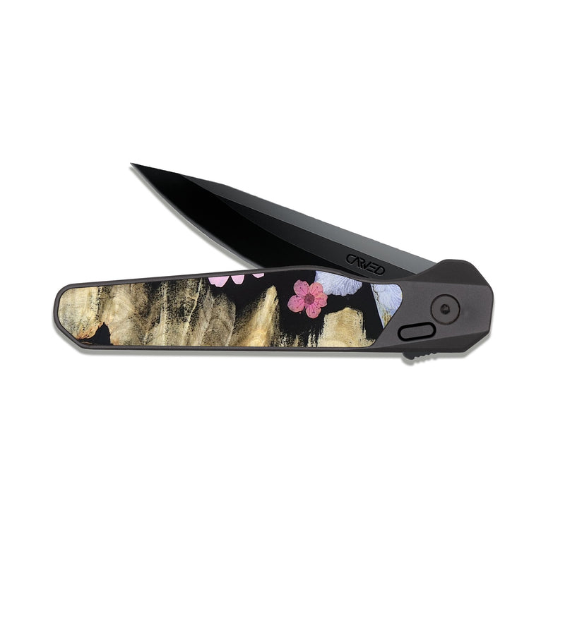 EDC Dark Slate Wood Pocket Knife - Roxane (Bloom, 824014)