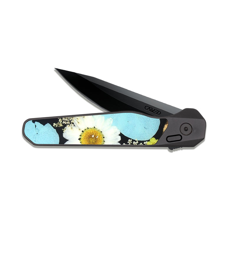 EDC Dark Slate Wood Pocket Knife - Tracie (Bloom, 824017)