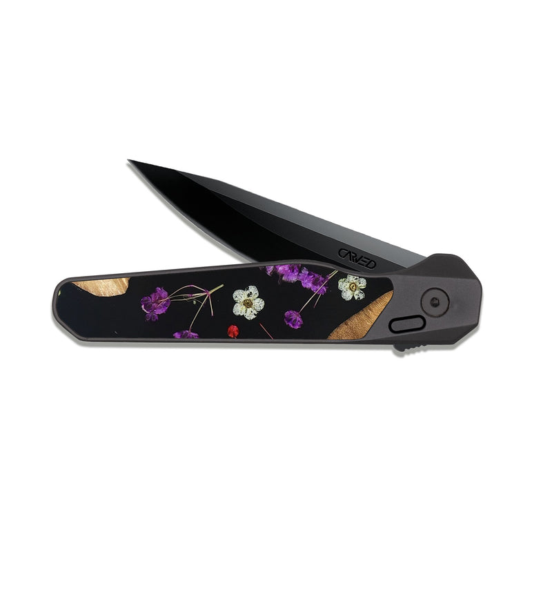 EDC Dark Slate Wood Pocket Knife - Ila (Bloom, 824018)